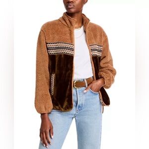 UGG Marlene Sherpa Jacket Heritage Braid final sale